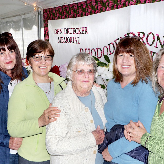 Barbara McGuire and daughters | Photo by Dick Jones, Noyo Chapter American Rhododendron Society gallery image